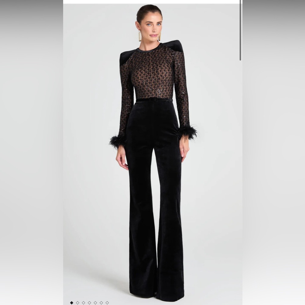 NADINE MERABI Monique Black Jumpsuit / Size S